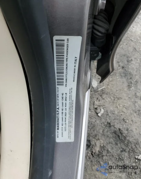 2018 Maserati Ghibli S from USA, damaged, VIN ZAM57YTL2J1286205